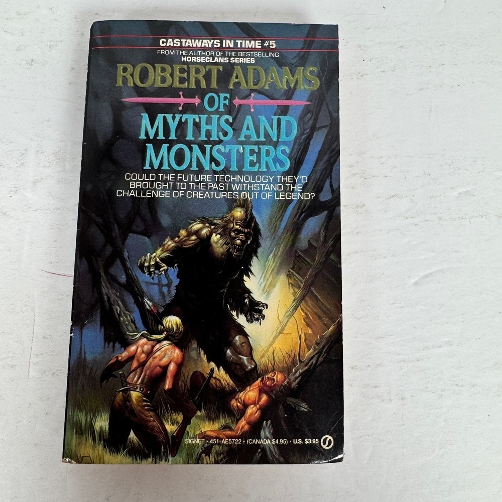 Of Myths and Monsters Robert Adams 1988 First Printing Castaways In Time #5